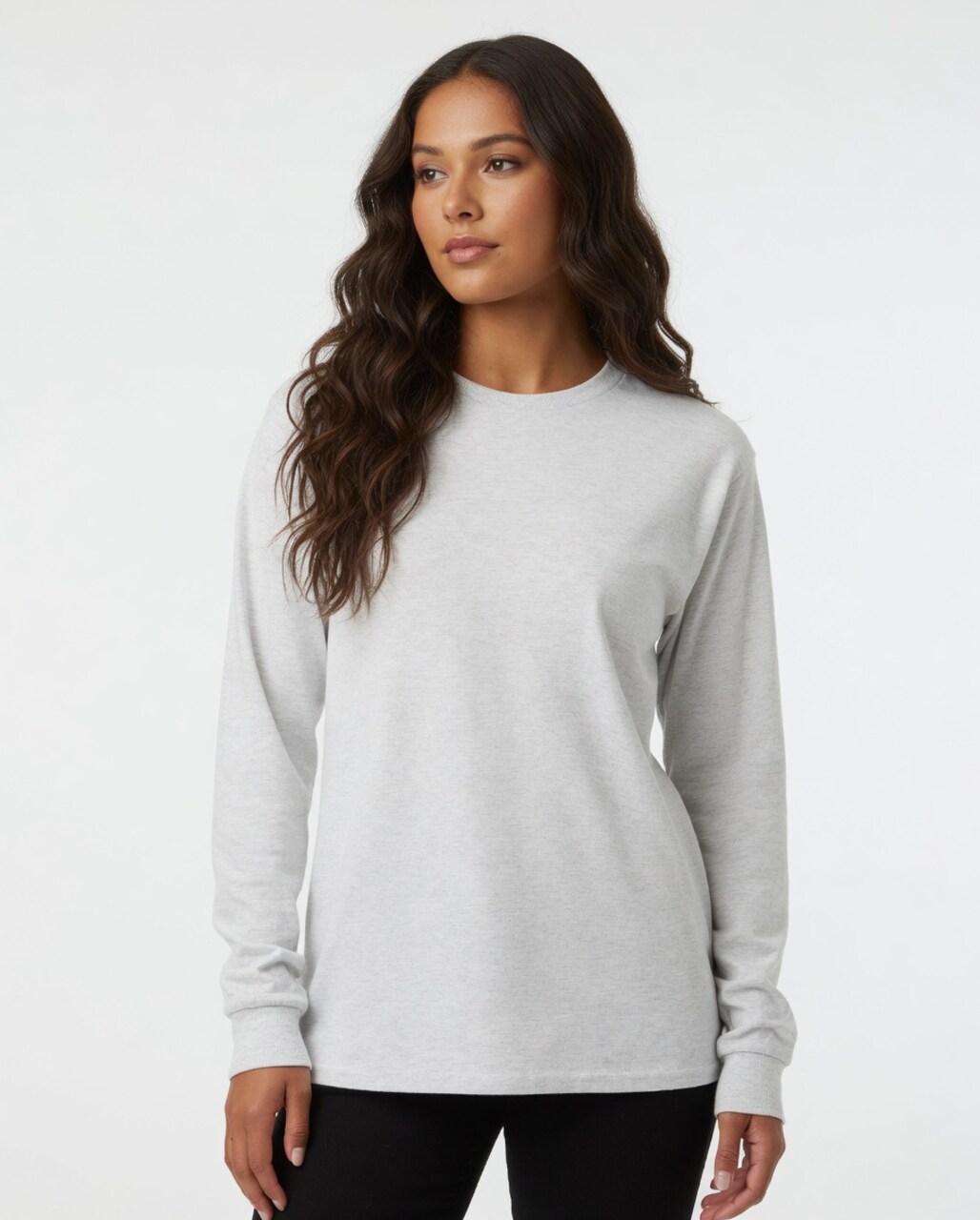 Gildan Heavy Cotton Long Sleeve Crewneck T-Shirt for Layering & Custom Printing 100% U.S. Cotton Tee